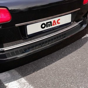 Volkswagen Passat Rear Bumper Sill Cover - Omac - S.Steel - Gloss Dark - '05-'10